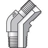 JIS Hose Adapter - Male 60 Cone BSPP - 45 Elbow